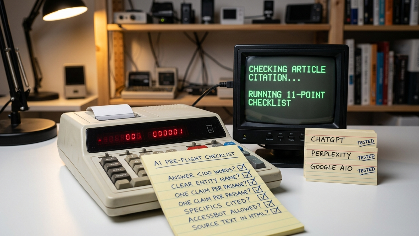 Cover image for: The AI Citation Pre-Flight Checklist: 11 Checks Before You Expect a Quote